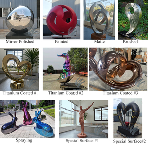 Escultura de Oso Geométrica Pintada en Acero Inoxidable para Decoración de Jardín - Product Image 6