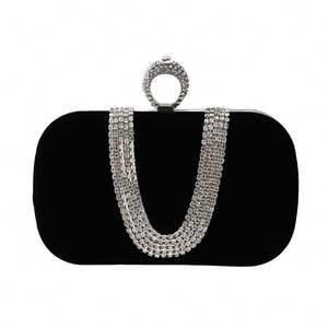 Nuevo bolso de mano con pedrería, bolso de mano plateado para mujer, bolso bandolera de noche adornado con diamantes y cristales - Product Image 1