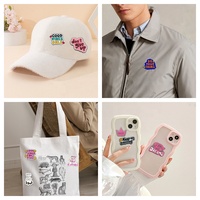 INS mode mots de bénédiction chauds émail doux métal téléphone portable autocollant épinglettes sur casquettes et sacs en toile