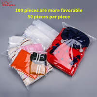 Vente en gros de sacs d'emballage personnalisés avec logo en PE haute transparence T-shirt Sac à fermeture éclair coulissante Sacs en plastique pour emballage de vêtement