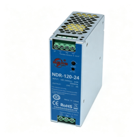 Alimentation électrique compacte AC/DC NDR-120-24 120W avec sortie DC 24V stable pour équipements de contrôle industriel et caméras de vidéosurveillance
