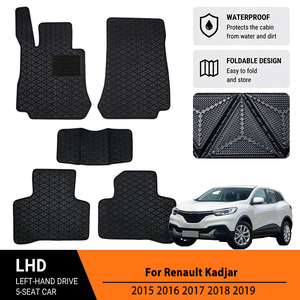 Tappetini Auto 5D Pieghevoli su Misura per <span class=keywords><strong>Renault</strong></span> <span class=keywords><strong>Kadjar</strong></span> 2015-2019, Tappeti Impermeabili e Antigraffio - Product Image 1
