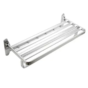 Luxury hotel use bath hardware holder towel rack bathroom aluminum towel shelf