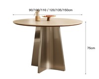 Maßgefertigte Luxus-Esstische mit Gesinterter Steinplatte, Modernes Design für 4/6/8 Personen, Edelstahl-Beine, für Wohnzimmer und Restaurant