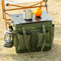 Table de camping pliable, boîte de rangement extérieure, organisateur multifonctionnel, planche d'extension, mobilier d'extérieur