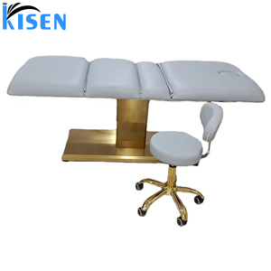 Table de massage électrique multifonctionnelle à 3 moteurs, fauteuil facial électrique en acier inoxydable plaqué or – Offre Spéciale - Product Image 1