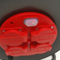 4 prises amovibles de type européen 25/50 mètres d'enrouleur de câble en plastique étanche IP44