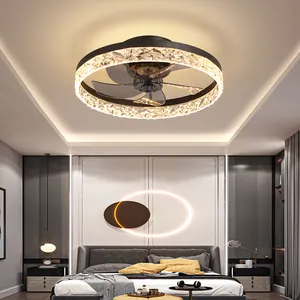 In Stock Modern Home Black White Gold Lamp Bedroom Living Room Ceiling Fan Led Lights Ceiling Fans