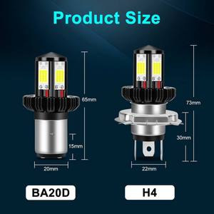 Faro LED para Motocicleta, Bombillas BA20D H6 H4, 6000K Blanco, 12V 1200LM, Luz Alta y Baja para Posición Delantera, 12 Moto - Product Image 4