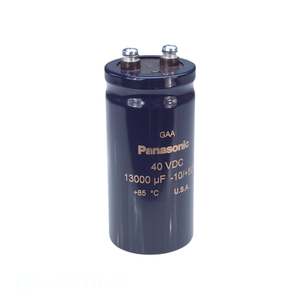 Condensateur de montage sur châssis à vis 13000 µF 20 % 40 V, canal fabricant EEG-A1G133FKE, en aluminium - Product Image 1