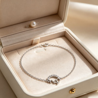 Bracelet de fête haut de gamme en argent sterling 925 plaqué platine, zircon cubique éblouissant de haute qualité, fermoir sécurisé, idéal pour un cadeau