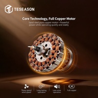 Ventilateur de plafond TS52-3CL(S) 52 pouces - Moteur AC en cuivre 60W Moteur DC 30W - Télécommande - Lames en ABS - 110-240V - E27 et lumière LED