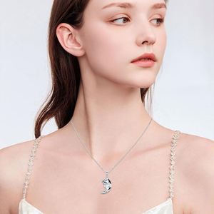 Collares De Pareja Cute Cat <b>Matched</b> Charm Couple <b>Necklace</b> Set Personality Couple Jewelry Black and White cat <b>Necklace</b> - Product Image 4