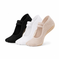 Chaussettes basses en tricot pour femmes, invisibles, antidérapantes, avec logo personnalisé, en coton, pour barre, trampoline, pilates, yoga