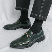 Chaussures en cuir tendance pour hommes, style décontracté et habillé, chaussures de marche, style européen, pour mariage et soirée
