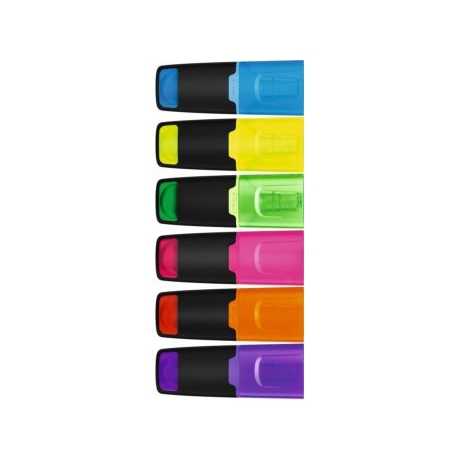 LIQEO Mini Highlighter Marker Flat Brush Tip Paper Material School Usage Set Packaging