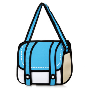Vendita calda 3D stile 2D disegno Cartoon borsa a tracolla borsa a tracolla con fiocco borse - Product Image 1
