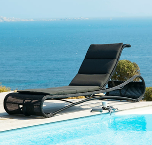 Modern Mail Order Hot Selling <strong>Cheap</strong> Outdoor S-shaped Adjustable Sunbed Stackable Chaise <strong>Sunlounge</strong> Chair Sunbathing Recliner Set - Product Image 4