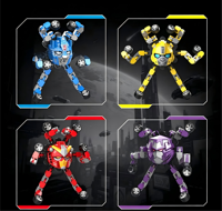 Jouet Spinner à doigts en plastique, robot méca transformable, spinner mécanique pour les doigts, gadget anti-stress pour garçons et filles