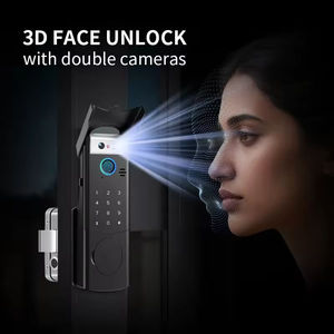 Serrure de porte intelligente extérieure en alliage d'aluminium étanche IP65 Tuya Wi-Fi <span class=keywords><strong>avec</strong></span> reconnaissance faciale et empreintes digitales, serrure de jante intelligente <span class=keywords><strong>avec</strong></span> <span class=keywords><strong>interphone</strong></span> vidéo - Product Image 4