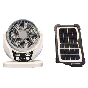 Direct Selling Two Cooling Standing Fan With Remote Control AU Solar Panel For Fan English Fan With Solar Energy - Product Image 1