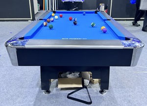 Table de billard américaine Space X de <span class=keywords><strong>9</strong></span> pieds avec retour de balles, design écologique et durable, usage commercial, personnalisable, professionnelle, avec queues de billard incluses (<span class=keywords><strong>9</strong></span>) - Product Image 5