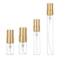 Mini flacons d'échantillon de parfum en verre transparent de 2ml 3ml 5ml 10ml échantillons rechargeables pulvérisateur à pompe surface de sérigraphie vente en gros