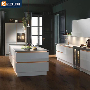 Kelen 2025 sang trọng hiện đại moduler Modular thiết kế Set gỗ đảo đồ nội thất gỗ có độ bóng cao Trắng sơn mài tủ bếp - Product Image 2