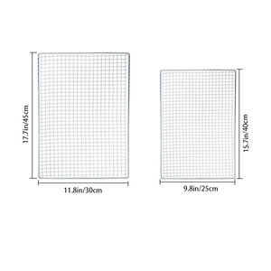 Barbecue Grill Rack Wire Mesh Square Grid 40x25cm 45x30cm Outdoor Cooking Grate Multifunctional Portable Heat Resistant - Product Image 2