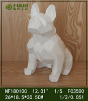 12 "Block Französisch Bulldogge Skulptur Harz Roboter Hund Statue für Garten Ornamente