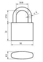 Cadenas en laiton de haute qualité de 30MM petites serrures à clé pour bagages d'armoire de porte