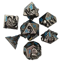 Vente en gros d'usine, logo personnalisé, ensemble de dés en métal écologiques pour D&D RPG, polyédriques, 7 pièces, durables, jeu de table Dungeons & Dragons
