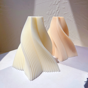 2 Maten Swirl Kaars Mallen Golf Twirl Taper Spiraal Siliconen Mal Geometrische Abstracte Decoratieve Golvende Soja Wax Mal - Product Image 4