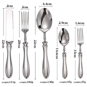 Juego de Cubiertos de Lujo de Acero Inoxidable 304 con Mango Forjado de Alta Resistencia, Cuchara y Tenedor, Estilo Occidental, para Bodas y Hoteles - Product Image 2