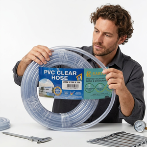 Tuyau flexible KARYON en PVC+PYR transparent 3,2-25 mm x 30 m pour l'irrigation des jardins et l'utilisation extérieure - Product Image 1