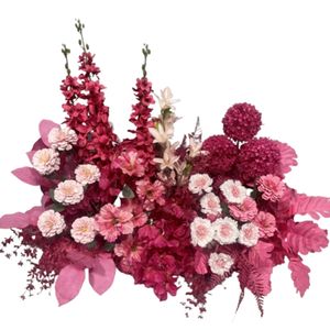 Arreglo Floral de Rosas Rojas para Simulación de Bodas, Decoración de Escenarios de Boda en el Bosque, Fondo para Compromisos, Flores Decorativas - Product Image 6