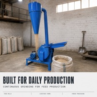 Broyeur d'aliments SIDIO 2,8 t/h, broyeur de céréales électrique pour le maïs, le blé, la paille, l'alimentation du bétail et de la volaille