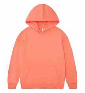 Jersey personalizado con capucha en blanco sólido de ajuste holgado de algodón de alta calidad para hombre - Product Image 3