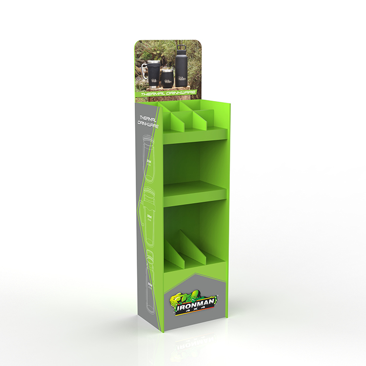 Customized Easy Assembly 3-Layer Cardboard Display Stand for Mugs and T-Shirts Apache Rotating Display Stand Customized Size — view 2