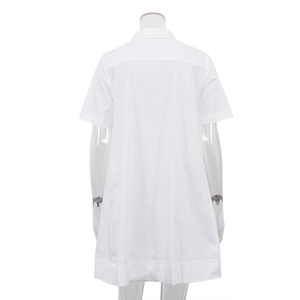 Abbigliamento da <span class=keywords><strong>donna</strong></span> 2025 alla moda abiti estivi Casual manica corta in cotone bianco Chemise Femme <span class=keywords><strong>Polo</strong></span> abito da <span class=keywords><strong>donna</strong></span> - Product Image 5