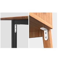 Support d'angle standard en acier inoxydable brossé en forme de L pour armoire, structure triangulaire, vente en gros
