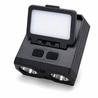 Lampe frontale LED magnétique détachable à clipser, rechargeable, étanche, avec capteur, faisceau large et spot, pour le travail
