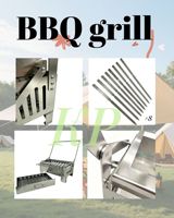 Barbecue portable BlazeFor Skewer Version, conception de chauffage stable et retournement simple pour les fêtes en plein air