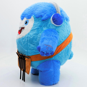 Costume Gonfiabile da Mascotte Mostro Blu per Adulti, <span class=keywords><strong>Noleggio</strong></span> per <span class=keywords><strong>Halloween</strong></span>, Carnevale, Feste in Maschera, Vestito da Personaggio dei Cartoni Animati Gigante 2,2m - Product Image 2