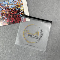 Pochette à bijoux personnalisée de luxe, sac en plastique givré avec fermeture éclair pour boucles d'oreilles, petit sac à fermeture éclair en PVC personnalisé pour l'emballage de bijoux