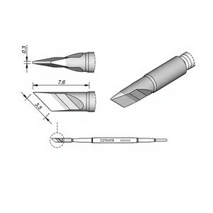 Punta <span class=keywords><strong>de</strong></span> Soldadura JBC Original C210-018/C210018 para Reparación <span class=keywords><strong>de</strong></span> Desoldadura <span class=keywords><strong>de</strong></span> Teléfonos Móviles - Product Image 1