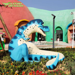 Statue de <span class=keywords><strong>dessin</strong></span> <span class=keywords><strong>animé</strong></span> en fibre de verre, roi <span class=keywords><strong>dinosaure</strong></span>, pour parc d'attractions - Product Image 4
