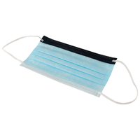 Masque chirurgical jetable 3 plis avec mousse anti-buée, à attaches auriculaires ou à nouer, pour usage médical hospitalier.