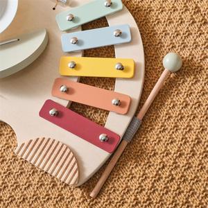 Xylophone en bois multifonctionnel en forme d'éléphant, instrument de musique avec maillet, touches multicolores et cloche, idéal pour l'éducation - Vente en gros à chaud - Product Image 3