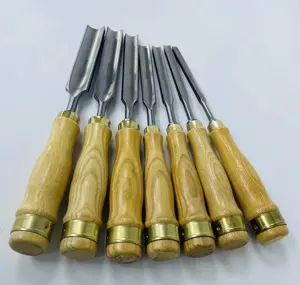 Larix conjunto de chisel de entalhe em madeira, 7 peças, chisels, ferramenta